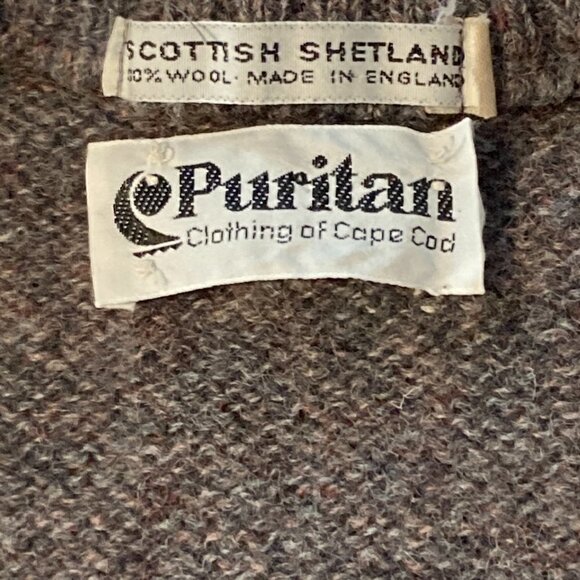 Vintage Puritan 100% Shetland Wool Scottish Sweater Vest Made In USA Size XL - Picture 3 of 3